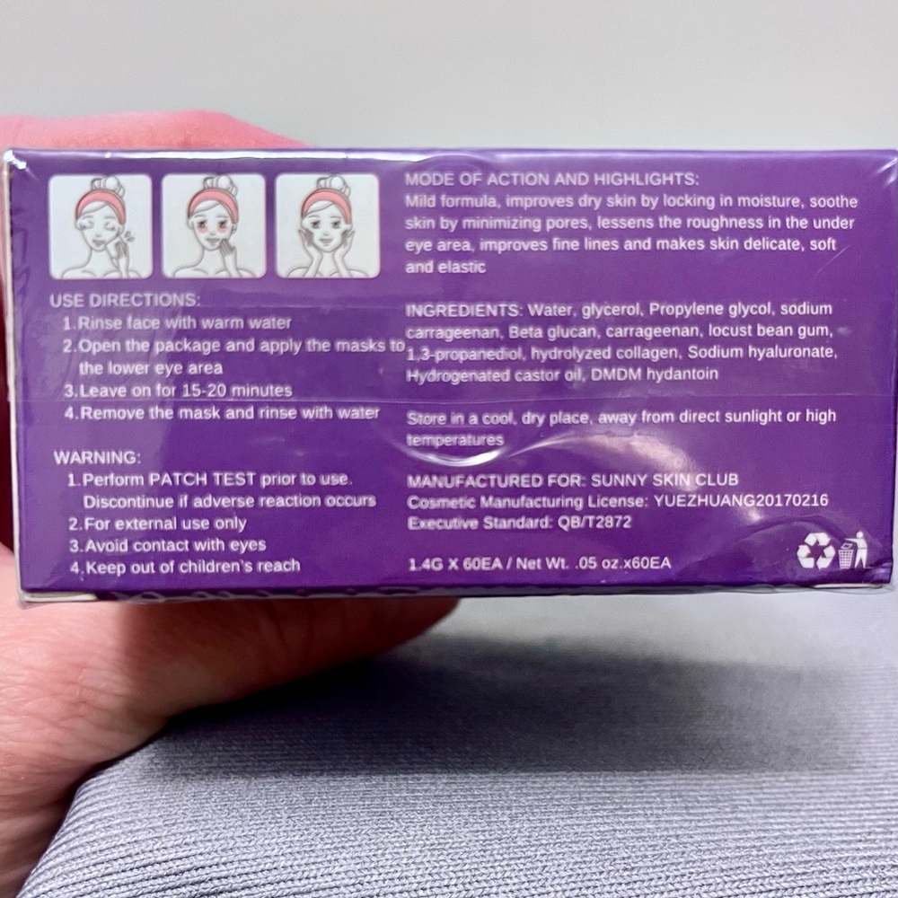 Sunny Skin Lunar Plum Wish Collagen Eye Masks - Picture 3 of 3